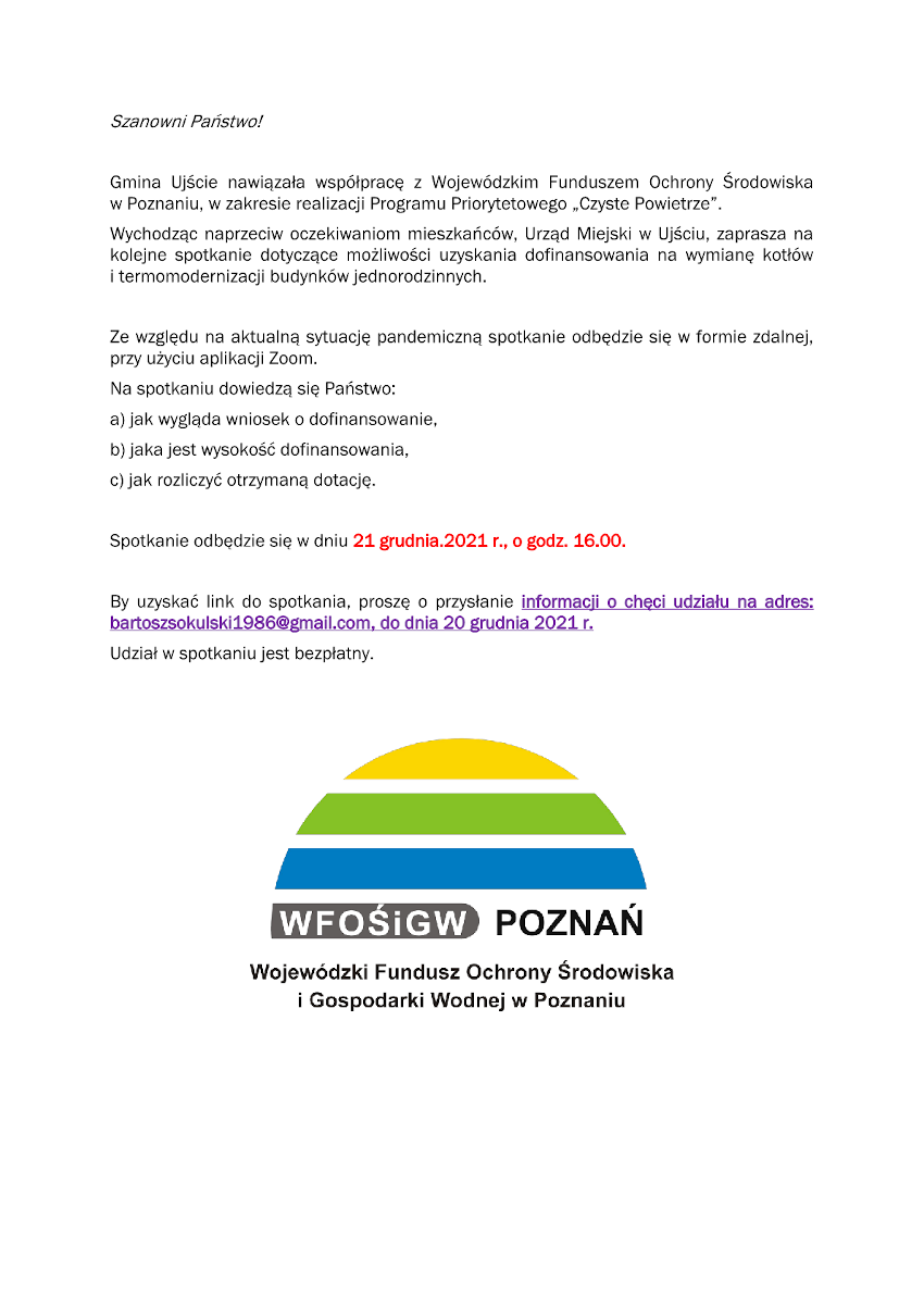 Informavcja o spotkaniu