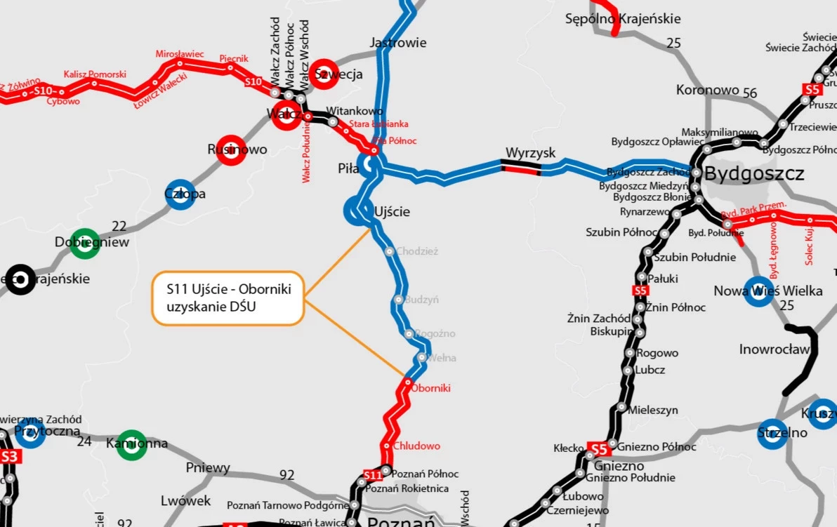 Zdjęcie do Decyzja środowiskowa dla drogi S11 na odcinku Ujście - Oborniki
