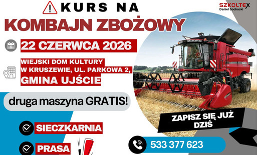 Zdjęcie do Szkolenie z obsługi maszyn żniwnych