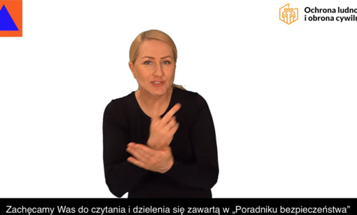 Zdjęcie do Poradnik bezpieczeństwa w języku migowym