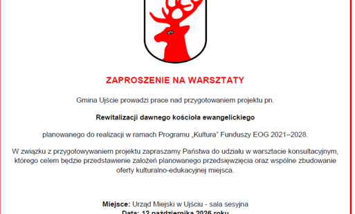 Zdjęcie do ZAPROSZENIE NA WARSZTATY o przyszłej ofercie kulturalno-edukacyjnej w dawnym kościele ewangelickim!