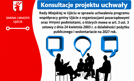 Zdjęcie do Konsultacje projektu uchwały Rady Miejskiej w Ujściu w sprawie uchwalenia programu wsp&oacute;łpracy gminy Ujście z organizacjami pozarządowymi oraz innymi podmiotami, o kt&oacute;rych mowa w art. 3 ust. 3 ustawy z dnia 24 kwietnia 2003 r. o działalności pożytku publicznego i wolontariacie na 2027 rok. 