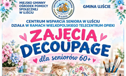 Zdjęcie do Centrum Wsparcia Seniora zaprasza na zajęcia decoupage
