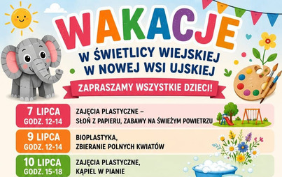 Zdjęcie do Wakacje w świetlicy wiejskiej w Nowej Wsi Ujskiej