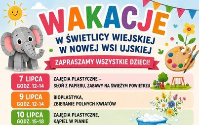 Zdjęcie do Wakacje w świetlicy wiejskiej w Nowej Wsi Ujskiej